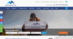 Desktop Screenshot of nepaladventureteam.com